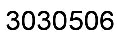 Number 3030506 black image