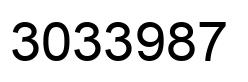 Number 3033987 black image