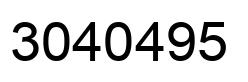 Number 3040495 black image