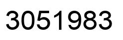 Number 3051983 black image