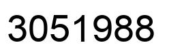 Number 3051988 black image