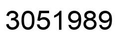 Number 3051989 black image