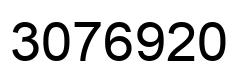 Number 3076920 black image