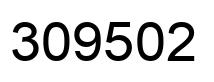 Number 309502 black image