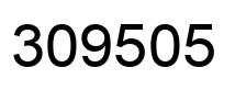 Number 309505 black image