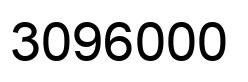 Number 3096000 black image