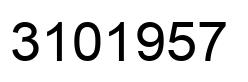 Number 3101957 black image