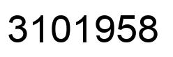 Number 3101958 black image
