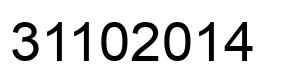 Number 31102014 black image