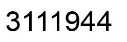 Number 3111944 black image