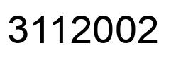 Number 3112002 black image