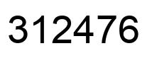 Number 312476 black image
