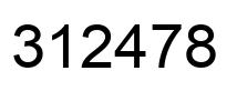 Number 312478 black image