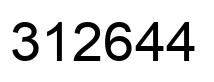 Number 312644 black image