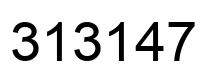 Number 313147 black image