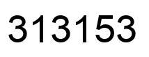 Number 313153 black image