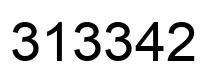 Number 313342 black image