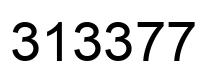 Number 313377 black image