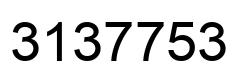 Number 3137753 black image