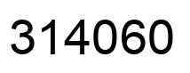 Number 314060 black image