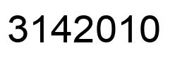 Number 3142010 black image