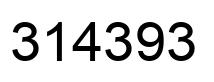 Number 314393 black image
