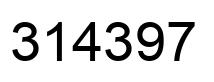 Number 314397 black image