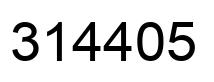 Number 314405 black image
