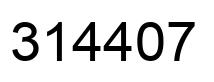 Number 314407 black image
