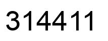 Number 314411 black image
