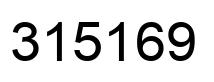 Number 315169 black image