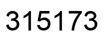 Number 315173 black image