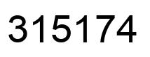 Number 315174 black image