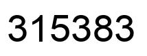 Number 315383 black image