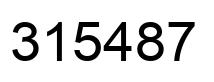Number 315487 black image