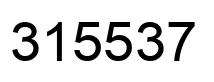 Number 315537 black image