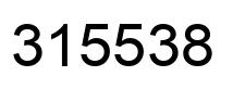 Number 315538 black image