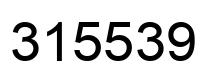 Number 315539 black image