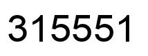 Number 315551 black image