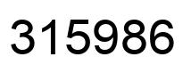Número 315986 imagen negro