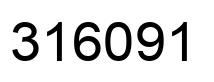 Number 316091 black image