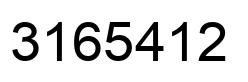 Number 3165412 black image