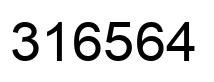 Number 316564 black image