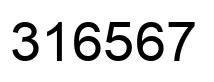 Number 316567 black image