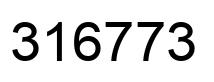 Number 316773 black image
