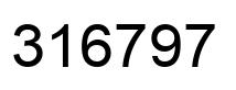 Number 316797 black image