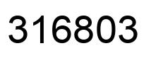 Number 316803 black image