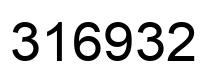Number 316932 black image