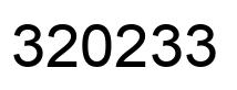 Number 320233 black image
