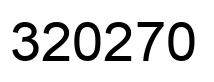 Number 320270 black image